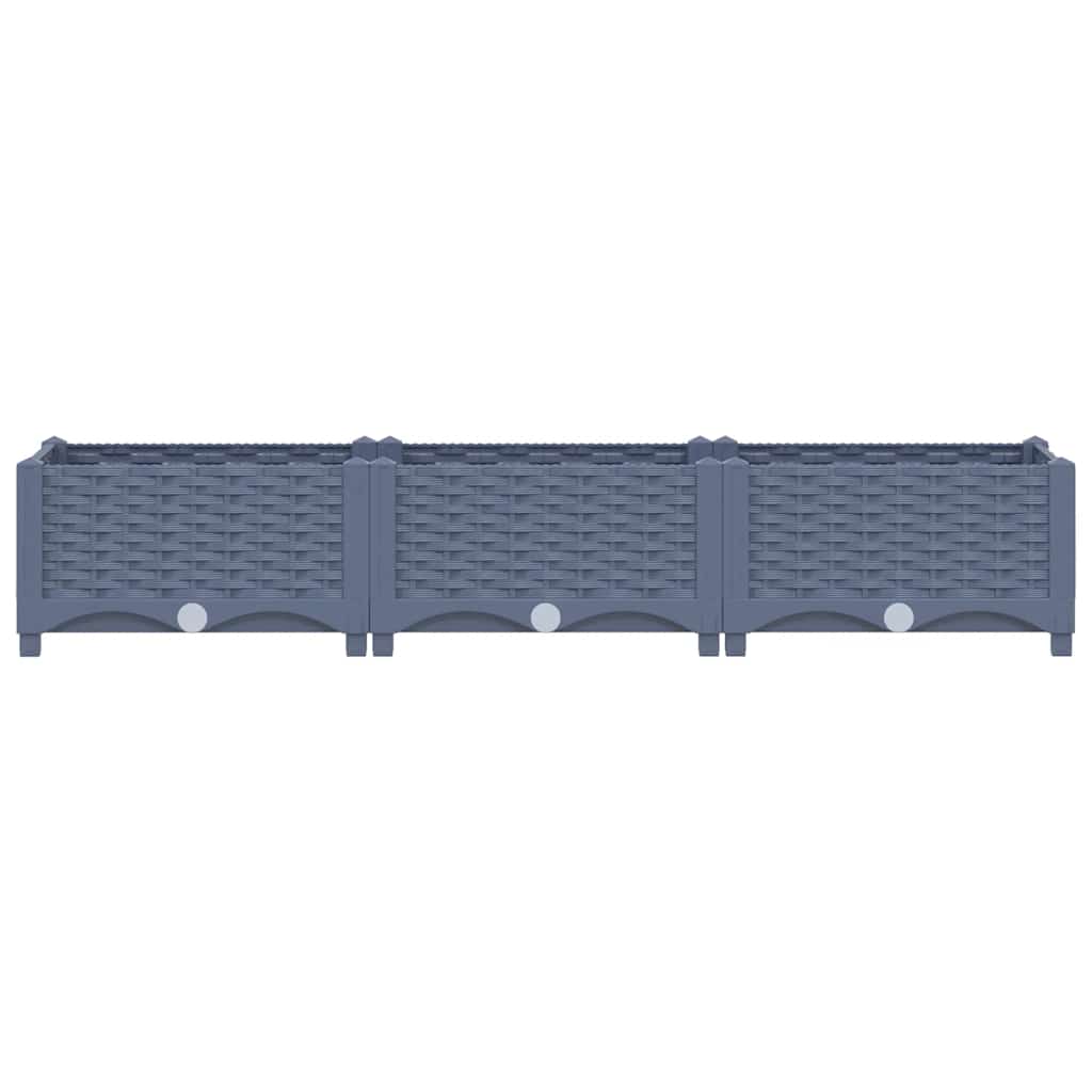 Vidaxl Planter elevado 120x40x23 cm de polipropileno