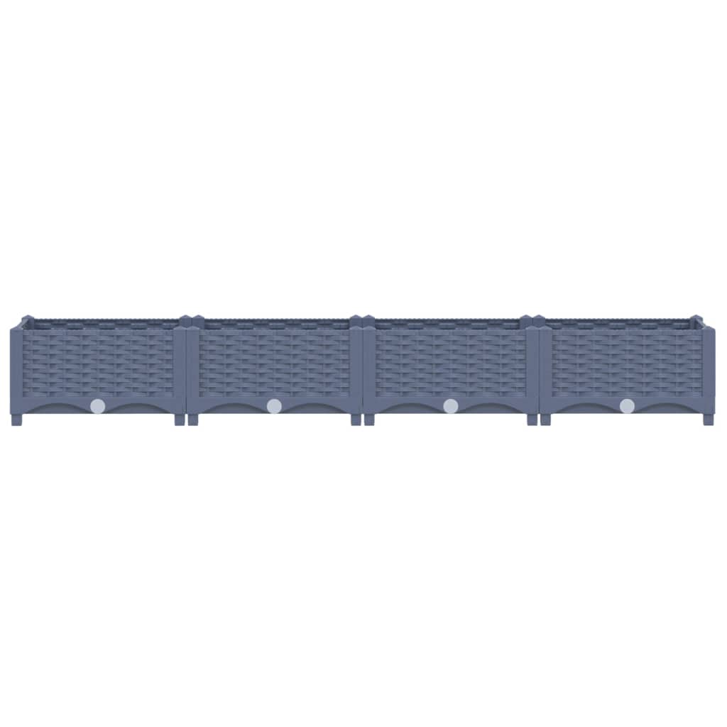 Vidaxl Planter criado 160x40x23 cm de polipropileno