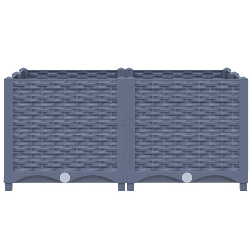 Vidaxl Planter elevado 80x80x38 cm de polipropileno