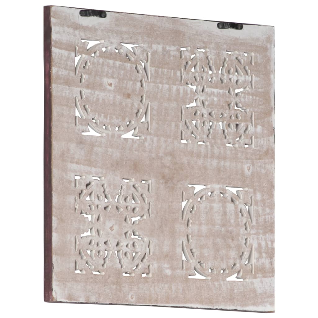 Panel de pared Vidaxl Hand -Cut 40x40x1.5 cm Mdf marrón y blanco