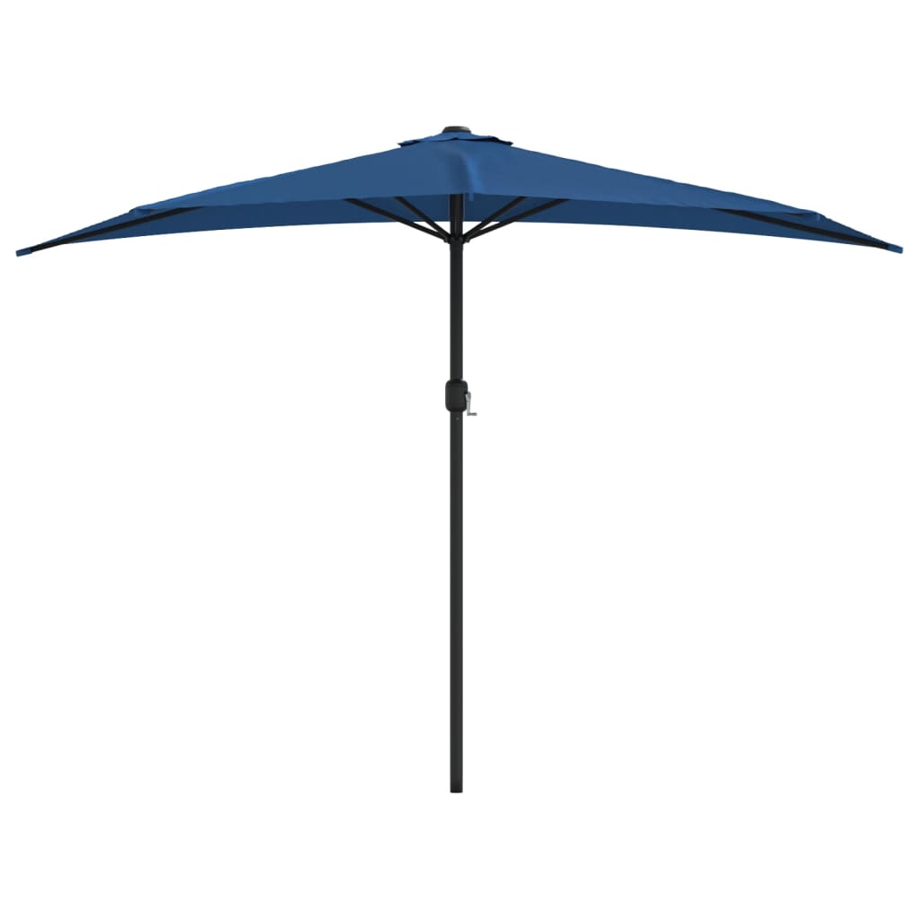 Vidaxl Balcony Parasol Half con poste de aluminio 300x155x223 cm azul
