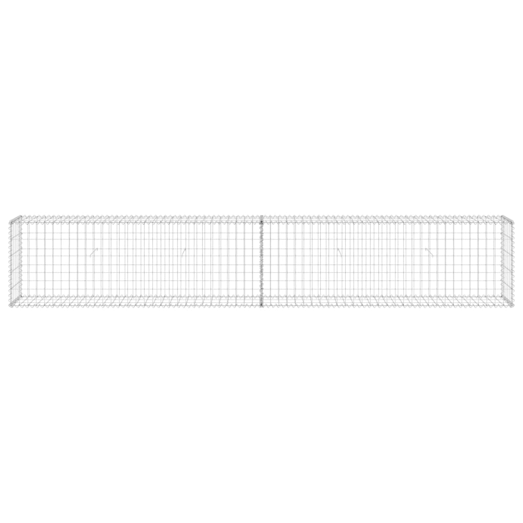 Vidaxl Schanskorf Wall con coperchi da 300x30x50 cm in acciaio zincato