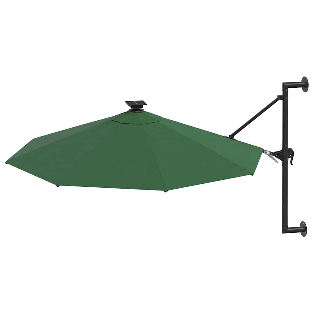 Vidaxl Wall Parasol con LED 300 cm Verde