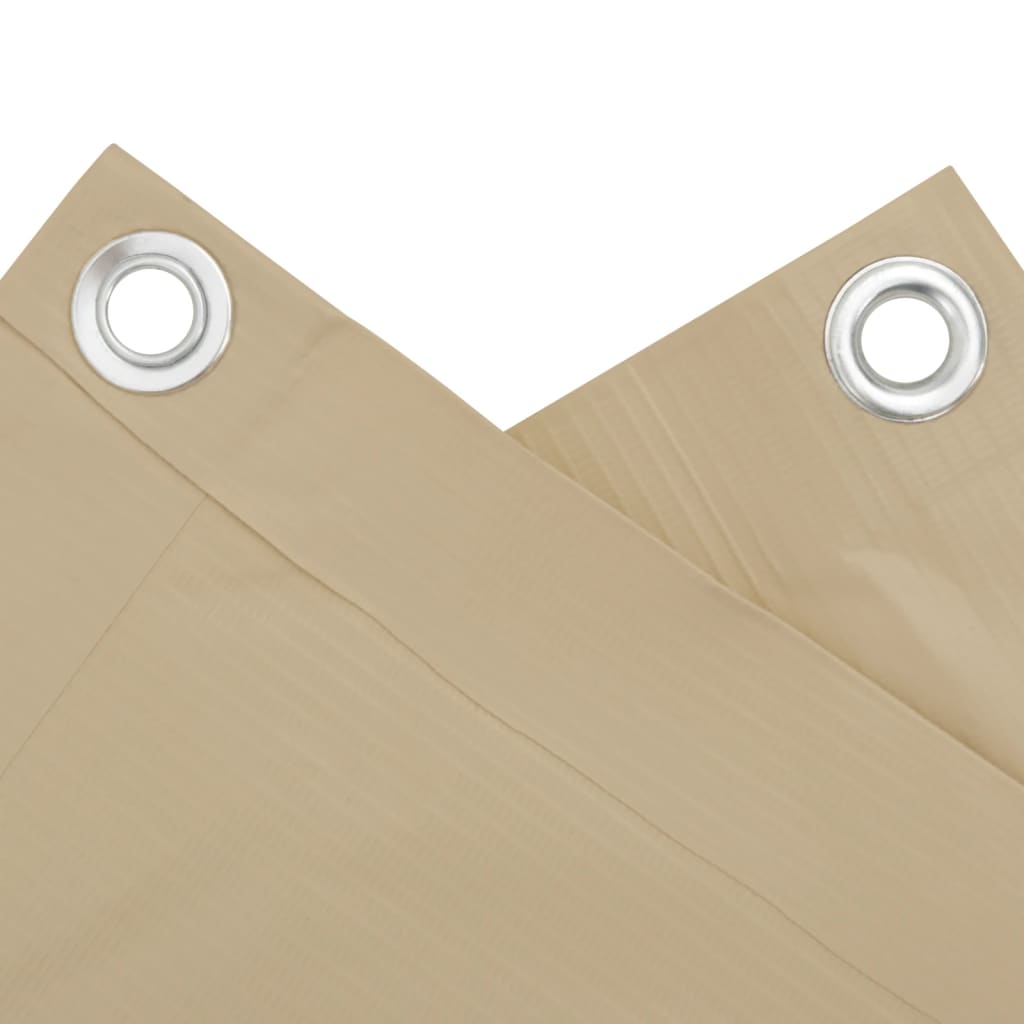 Pantalla de balcón Vidaxl 75x500 cm Oxford Fabric beige
