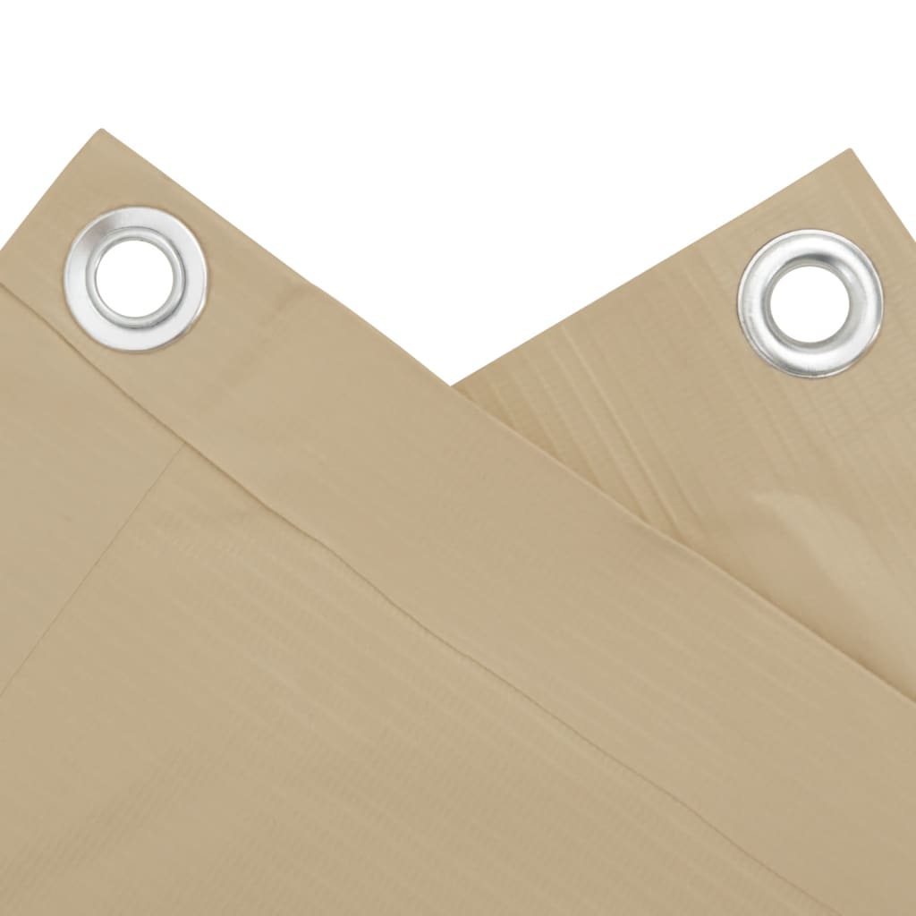 Pantalla de balcón Vidaxl 120x500 cm Oxford Fabric beige