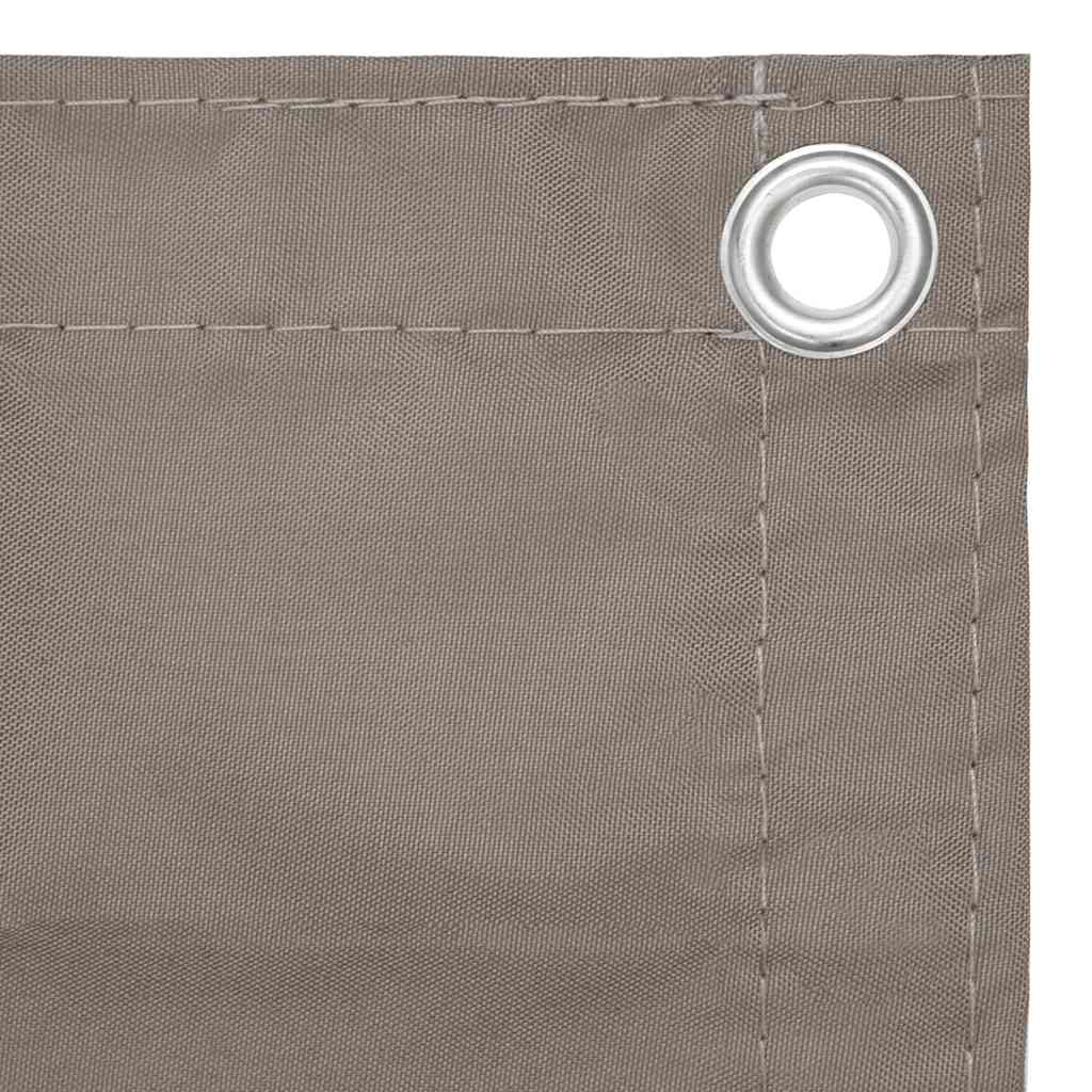 Vidaxl Balcony Screen 75x600 cm Tessuto Oxford Taupe