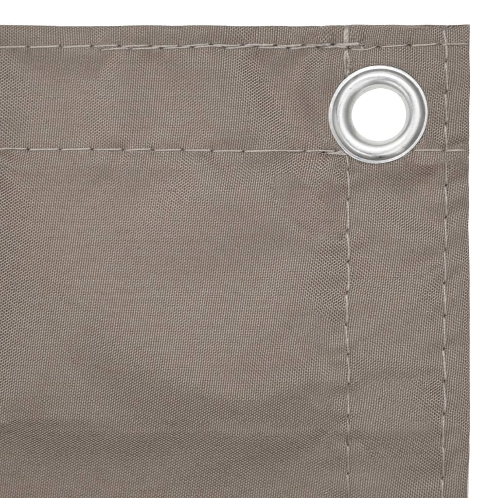 Vidaxl Balcony Screen 120x600 cm Tessuto Oxford Taupe