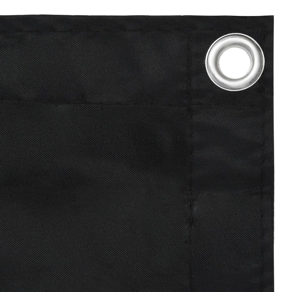 Pantalla de balcón Vidaxl 120x600 CM Oxford Fabric Negro