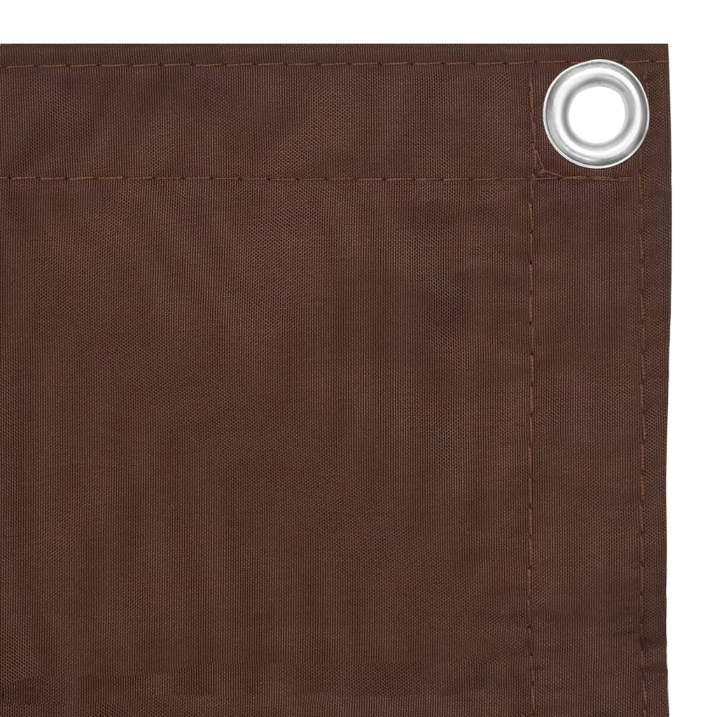 Pantalla de balcón Vidaxl 90x600 CM Oxford Fabric Brown