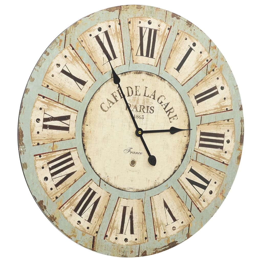 Vidaxl Wall Clock 60 cm MDF multicolore