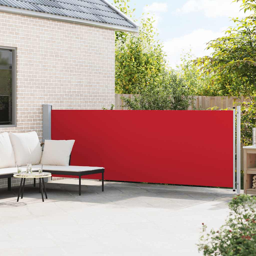 Vidaxl tuinscherm uittrekbaar 140x600 cm rood
