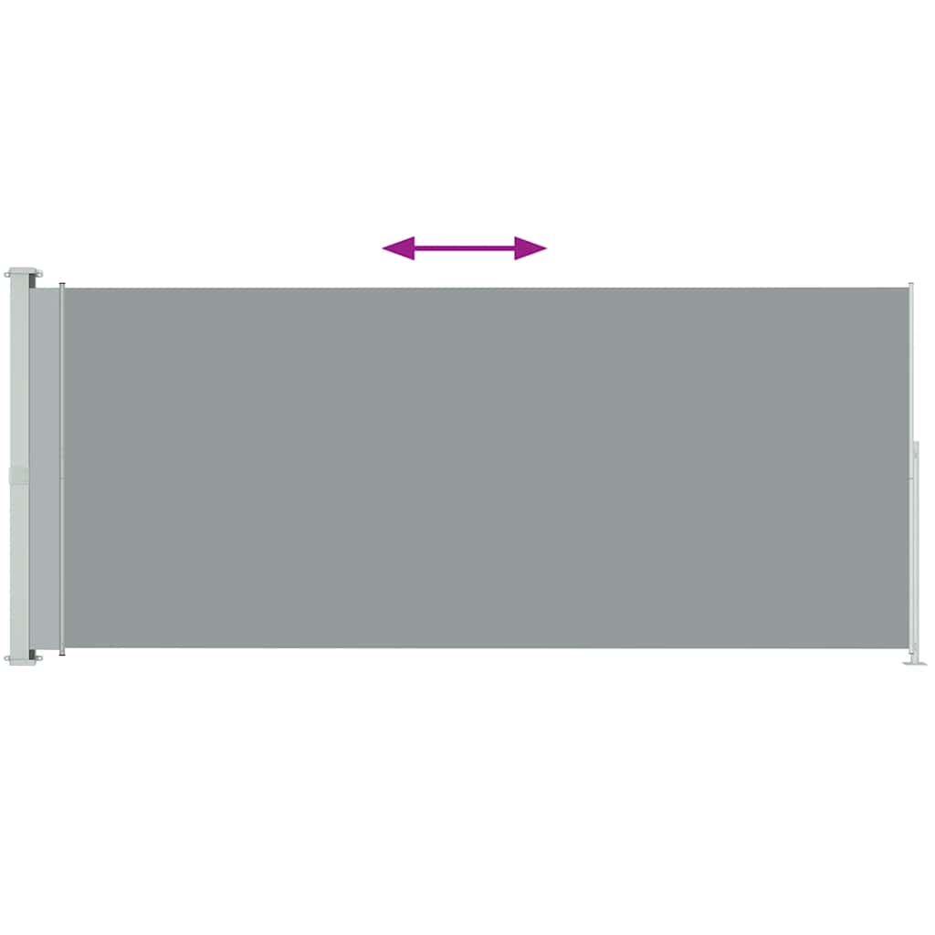 Pantalla de jardín Vidaxl extensible 180x500 cm de gris
