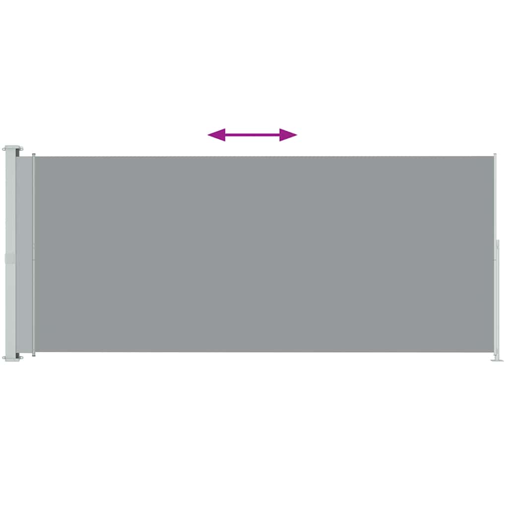 Pantalla de jardín Vidaxl extensible 200x500 cm de gris