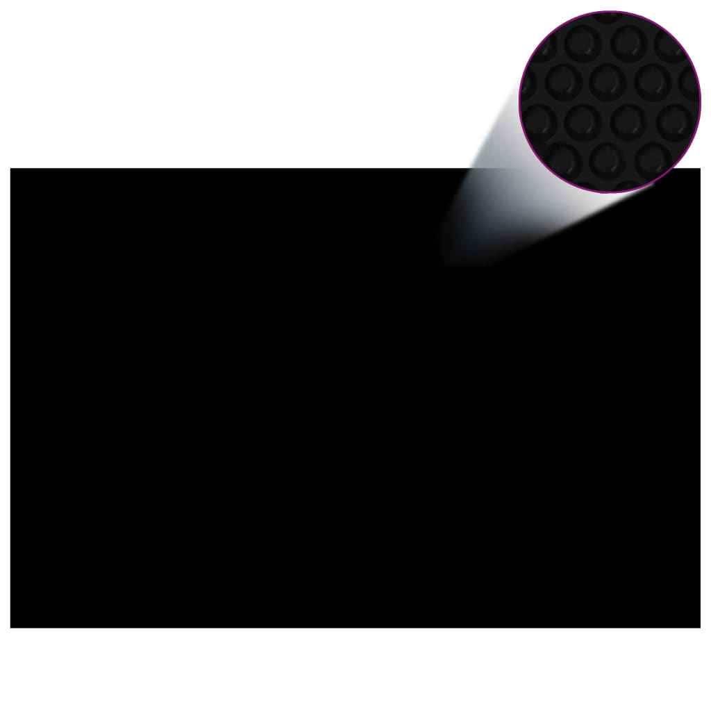 Vidaxl Piscina Foil solar flotante 600x400 cm PE Negro y azul