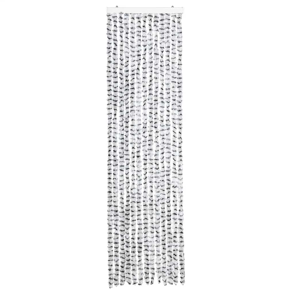 Cortina de mosca Vidaxl 56x185 CM Luces de chenille Gris oscuro