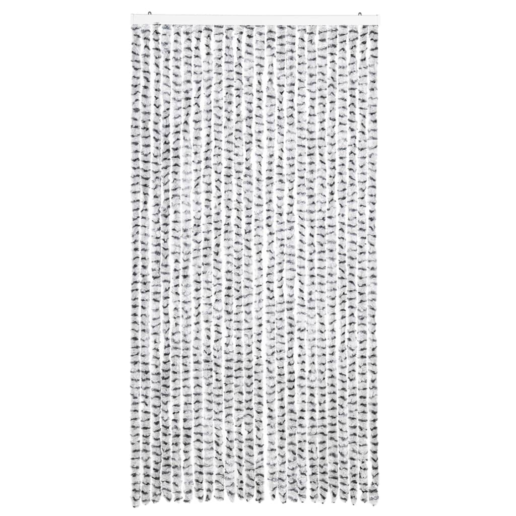 Cortina de mosca Vidaxl 100x220 cm Luces de chenille Gris oscuro