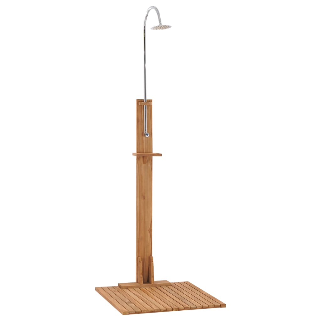 Vidaxl Ducha al aire libre 75x75x210 cm de madera de teca sólida