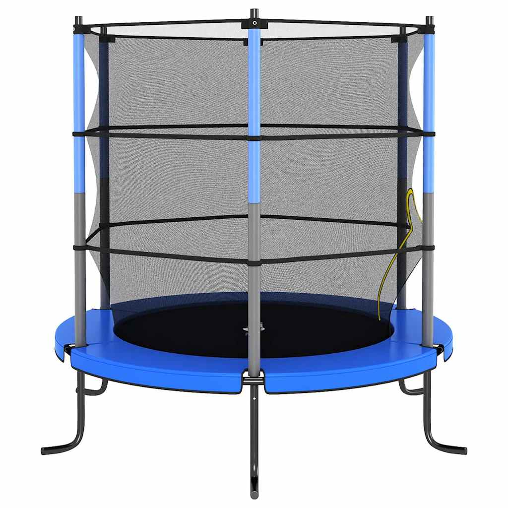 Vidaxl trampoline met veiligheidsnet rond 140x160 cm blauw