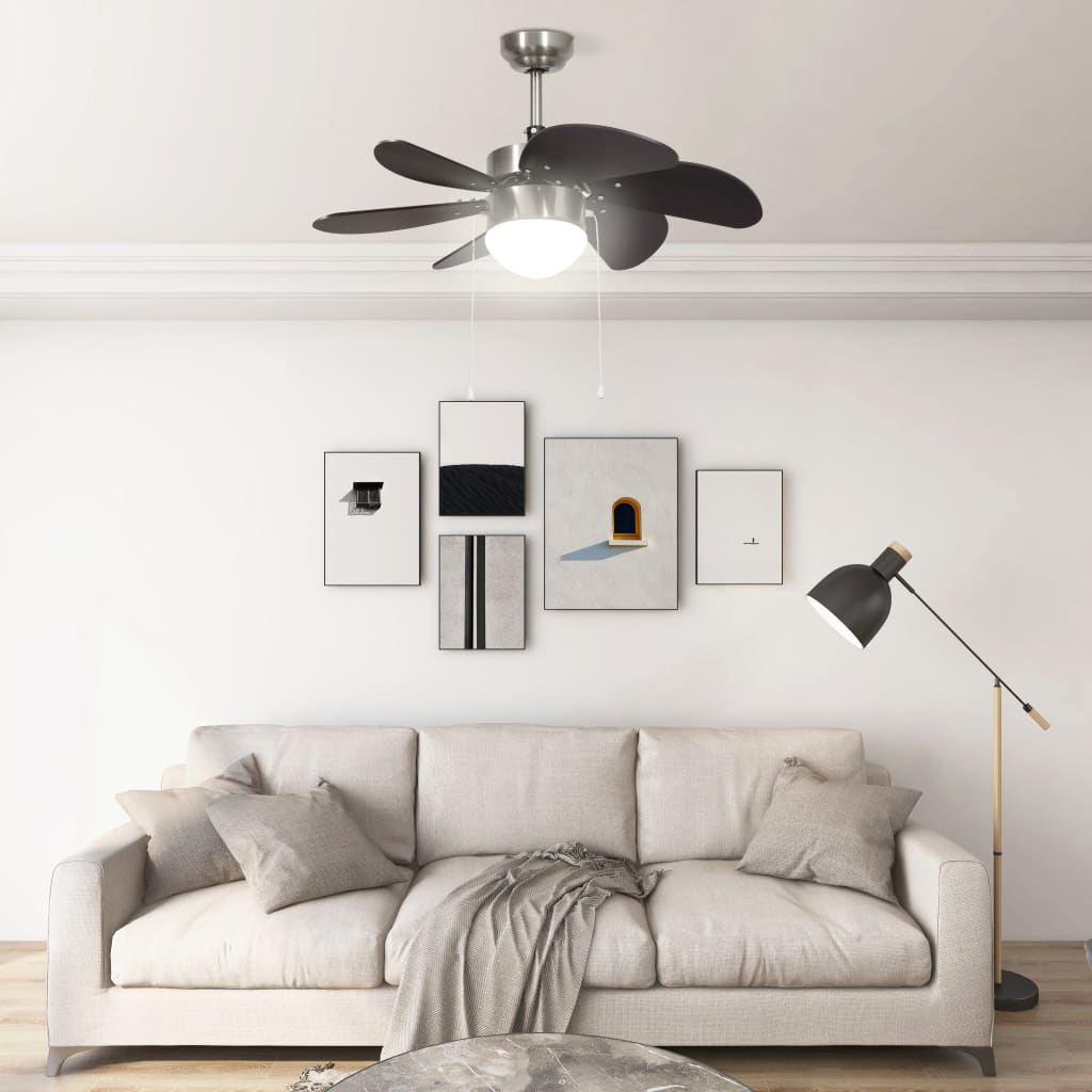 VIDAXL VENTO A BACCHIO CON LAMPAGGIO 76 cm marrone scuro