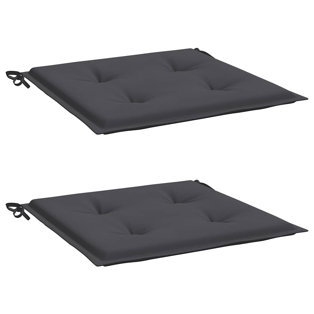 Vidaxl Garden Cushions 2 St 40x40x3 cm Tessuto Oxford Antracite -Colorato