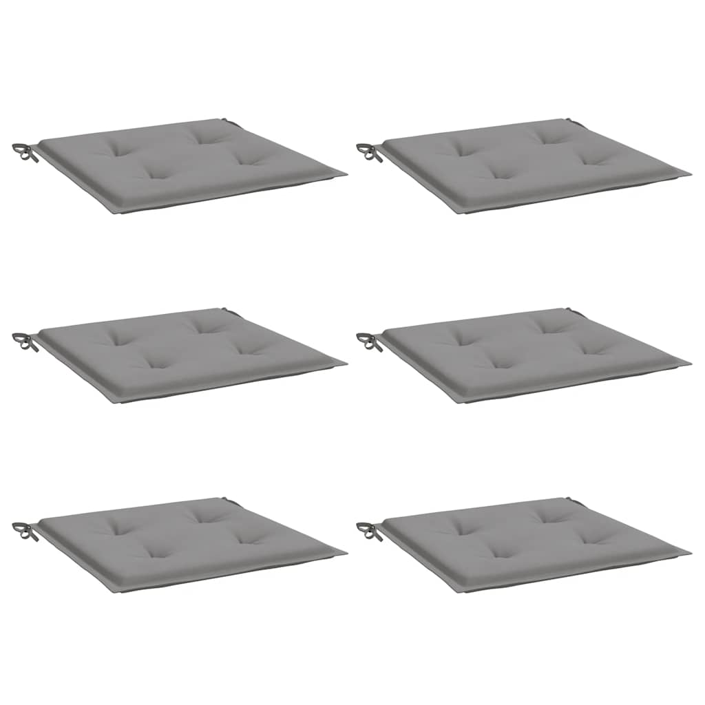 Vidaxl Garden Cushions 6 PCS 40x40x3 cm tessuto Oxford grigio