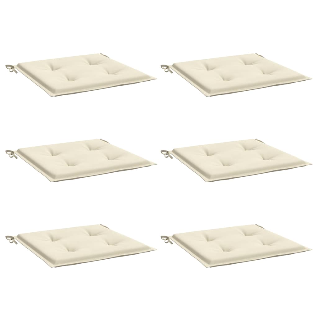 Vidaxl Garden Cushions 6 ST 40x40x3 cm Oxford Fabric Crème -Collorato