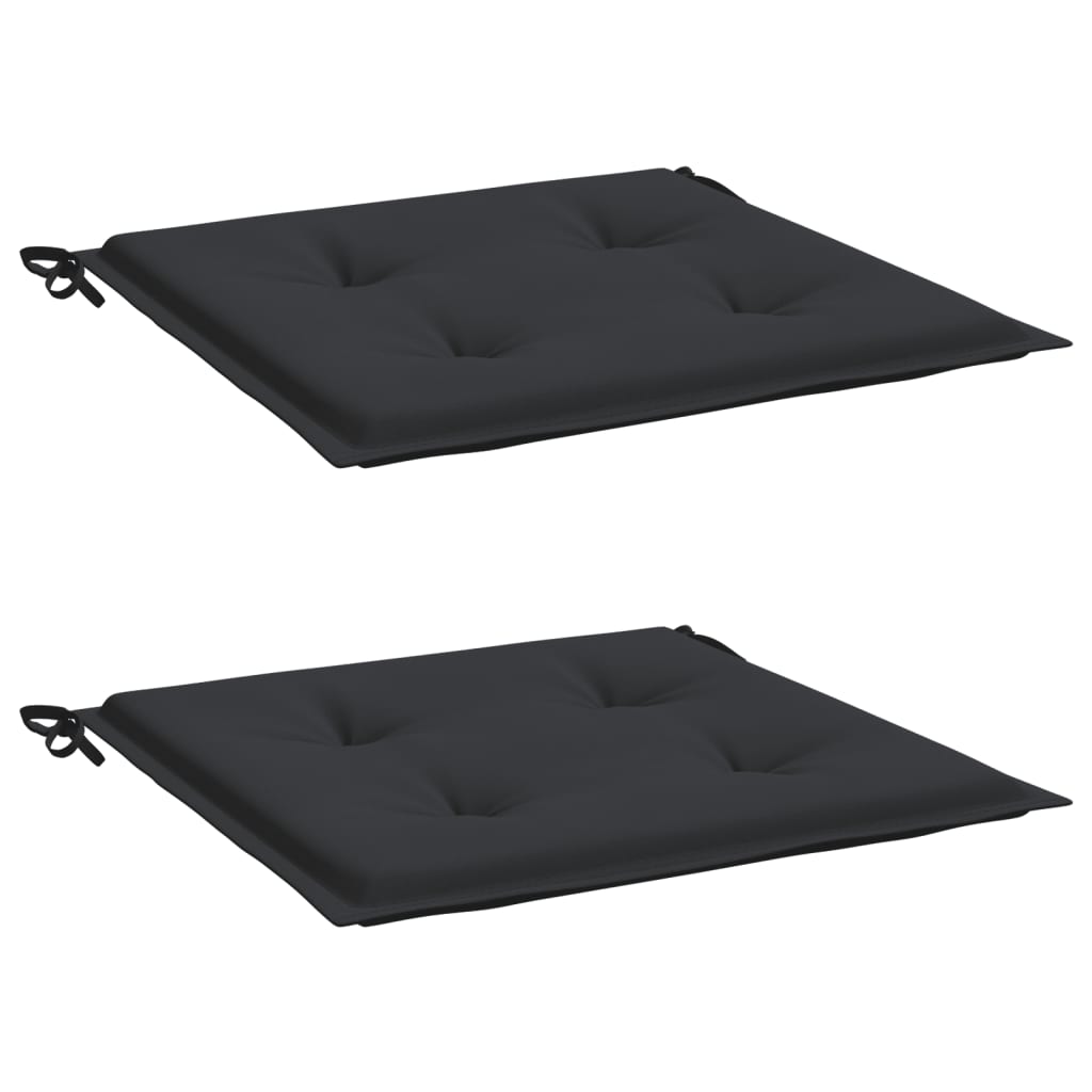 Vidaxl tuinstoelkussens 2 st 40x40x4 cm oxford stof zwart