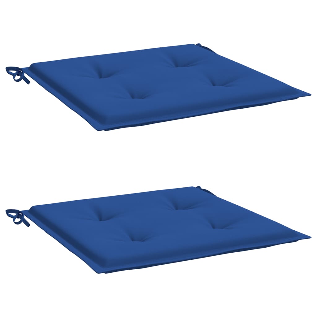 Cojines de silla de jardín Vidaxl 2 st 40x40x3 cm oxford tela azul