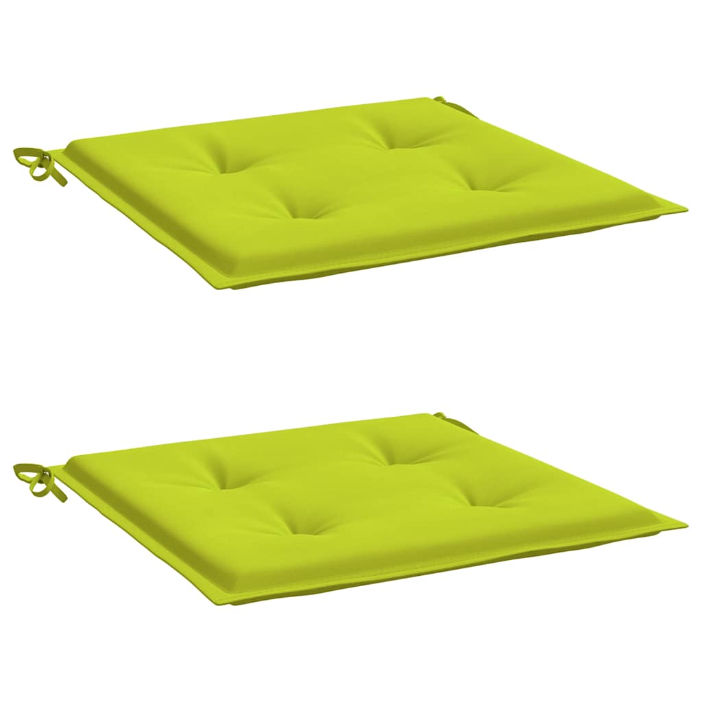 VidaXL cojines para sillas de jardín 2uds 40x40x4 cm tela oxford verde claro