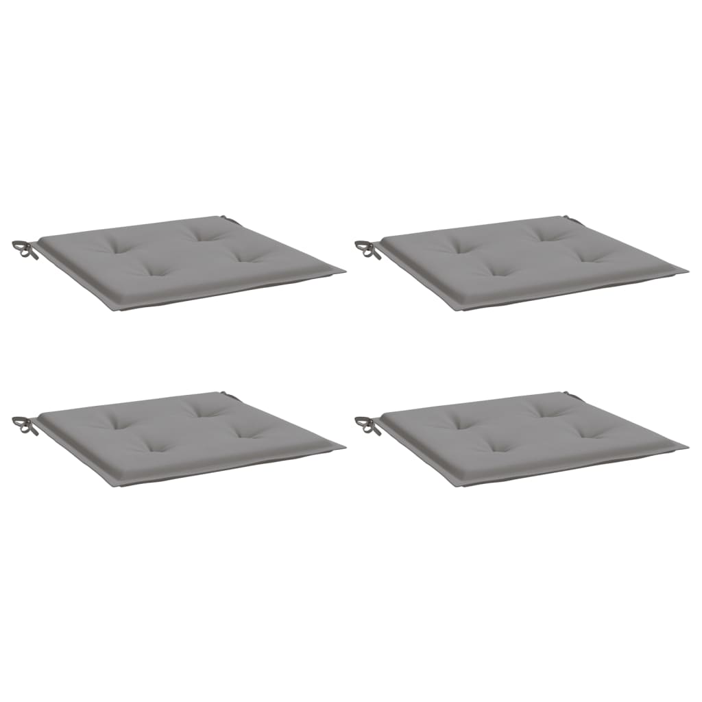 Vidaxl Garden Cushions 4 St 50x50x3 cm tessuto Oxford grigio