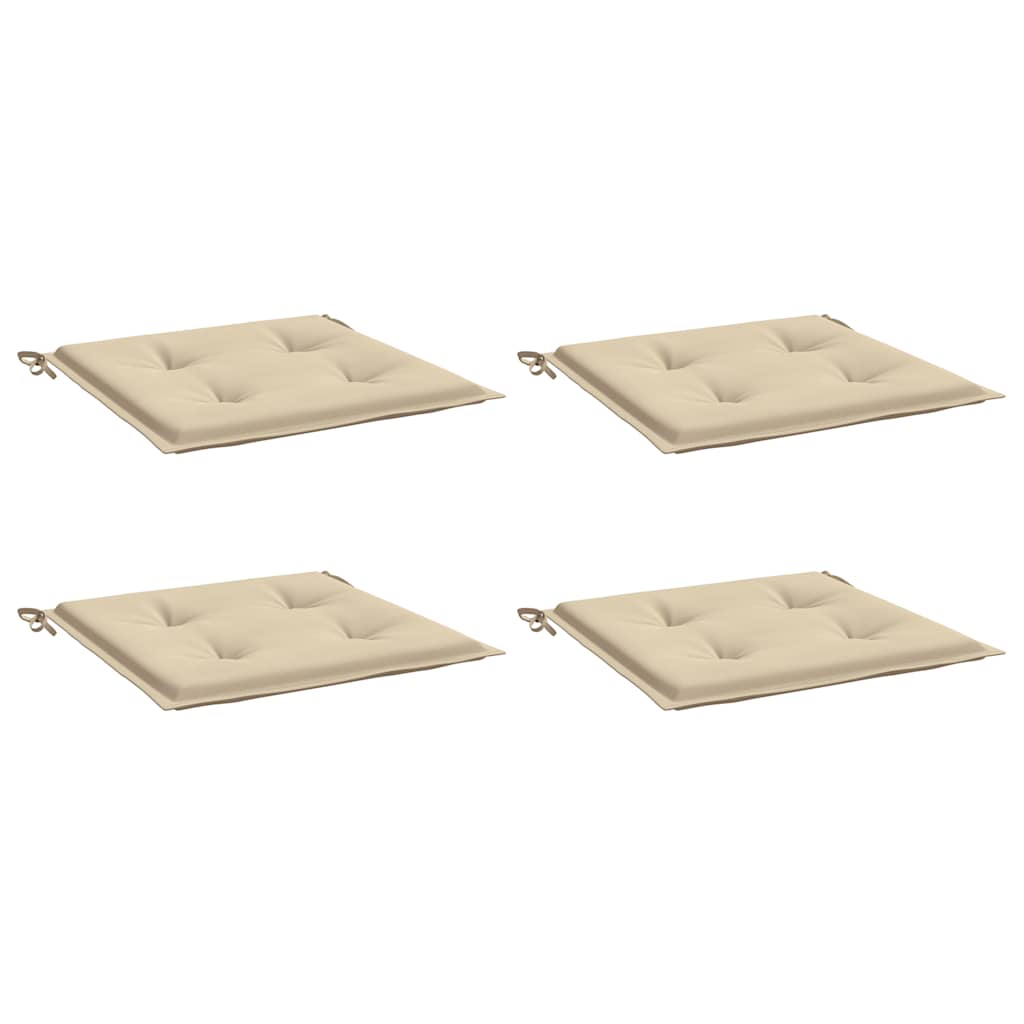 Vidaxl Garden Cushions 4 ST 50x50x3 cm Tessuto oxford beige