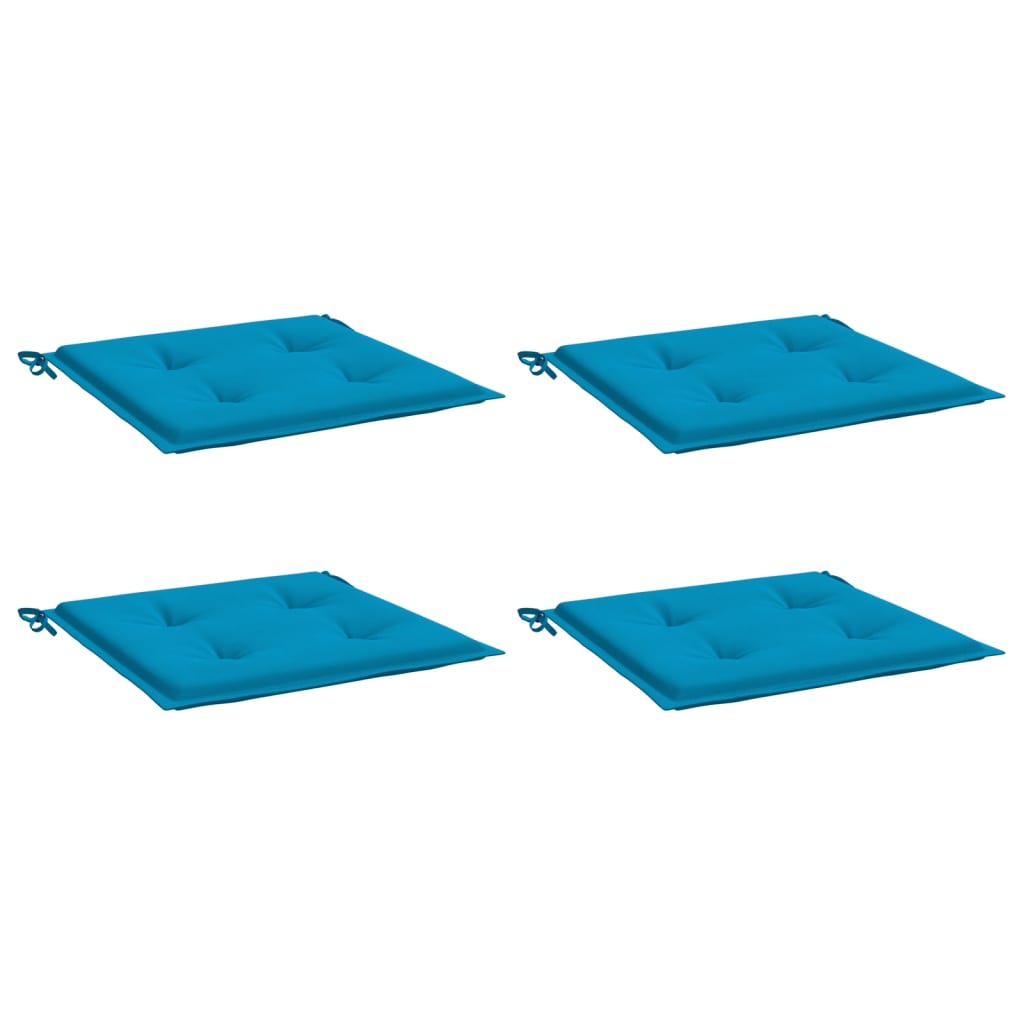 Vidaxl Garden Cushions 4 ST 50x50x3 cm tessuto blu blu