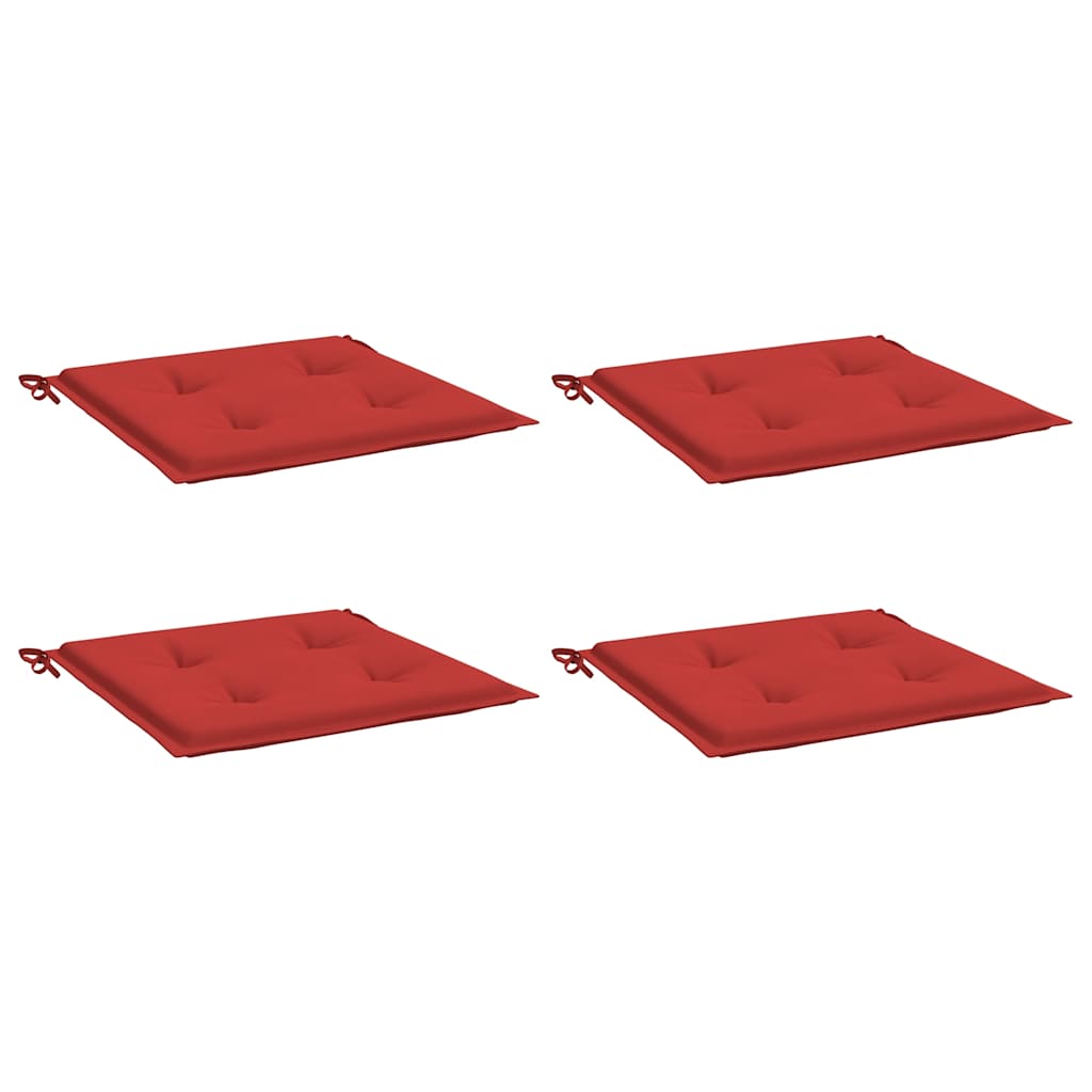 Cuscini da sedia da giardino Vidaxl 4 ST 50x50x3 cm tessuto Oxford rosso