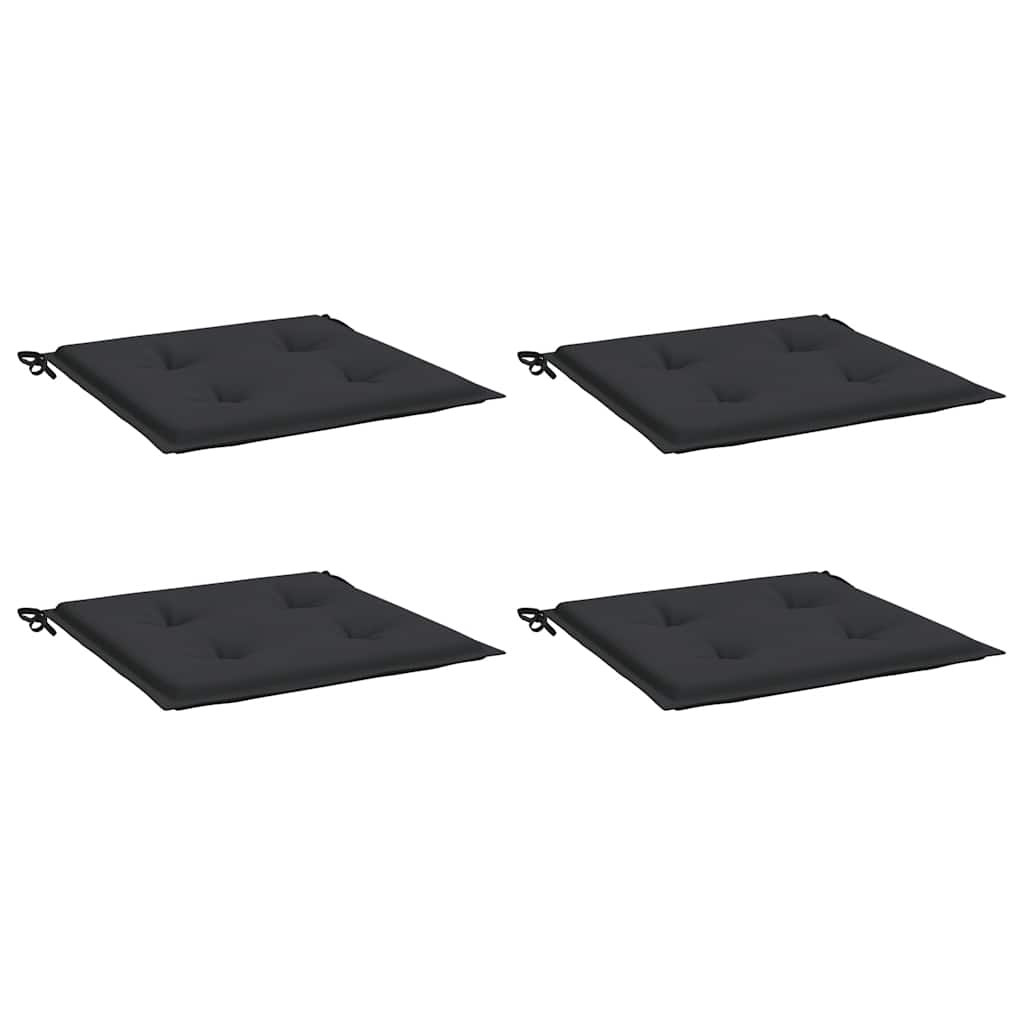 Vidaxl Garden Cushions 4 St 50x50x3 cm tessuto oxford nero
