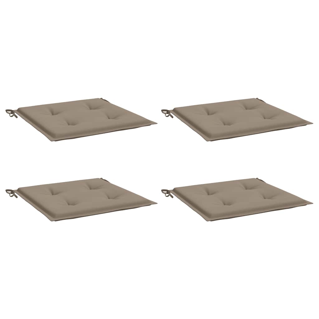 Cuscini da sedia da giardino Vidaxl 4 St 50x50x3 cm tessuto Oxford Taupe