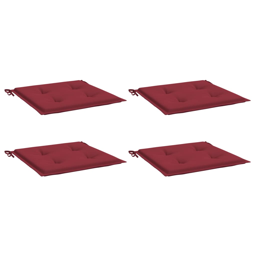 Vidaxl tuinstoelkussens 4 st 50x50x4 cm oxford stof wijnrood