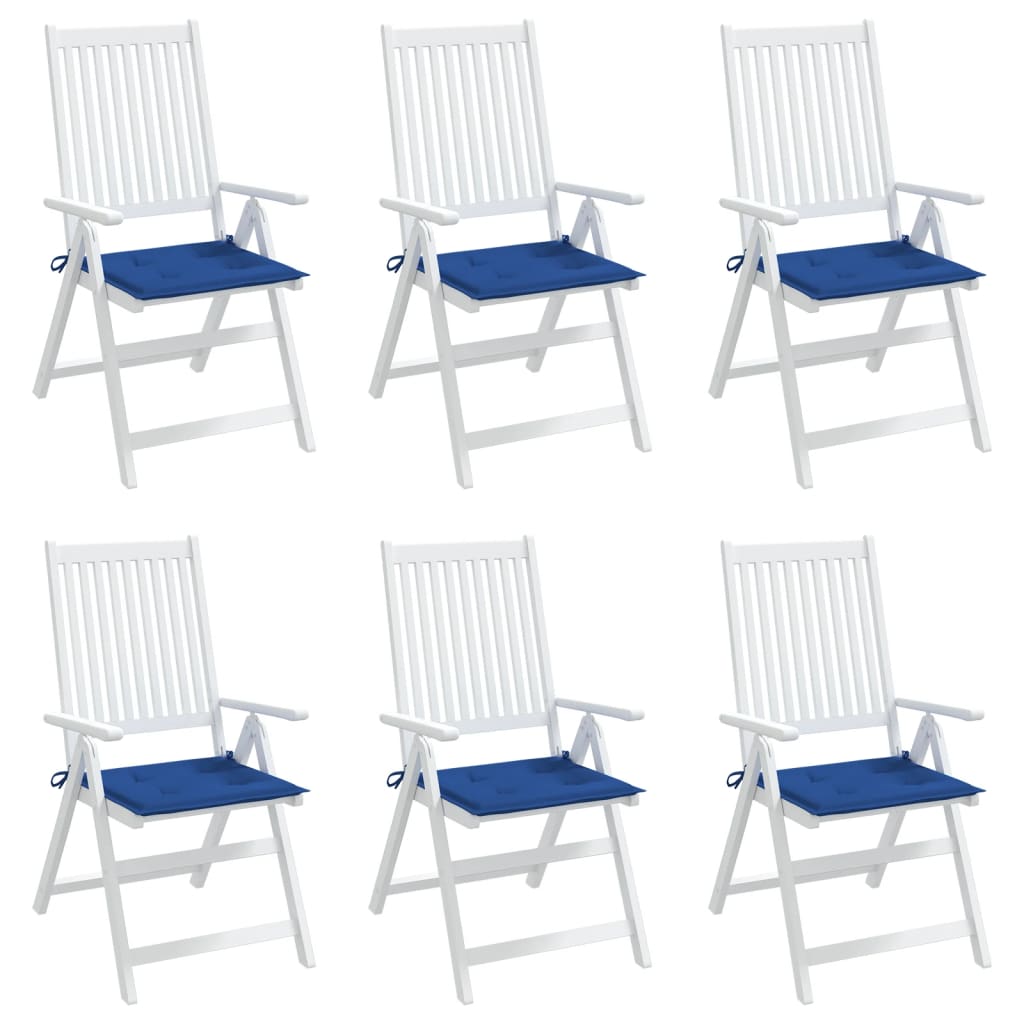 Vidaxl Garden Cushions 6 St 50x50x3 cm tessuto oxford blu reale
