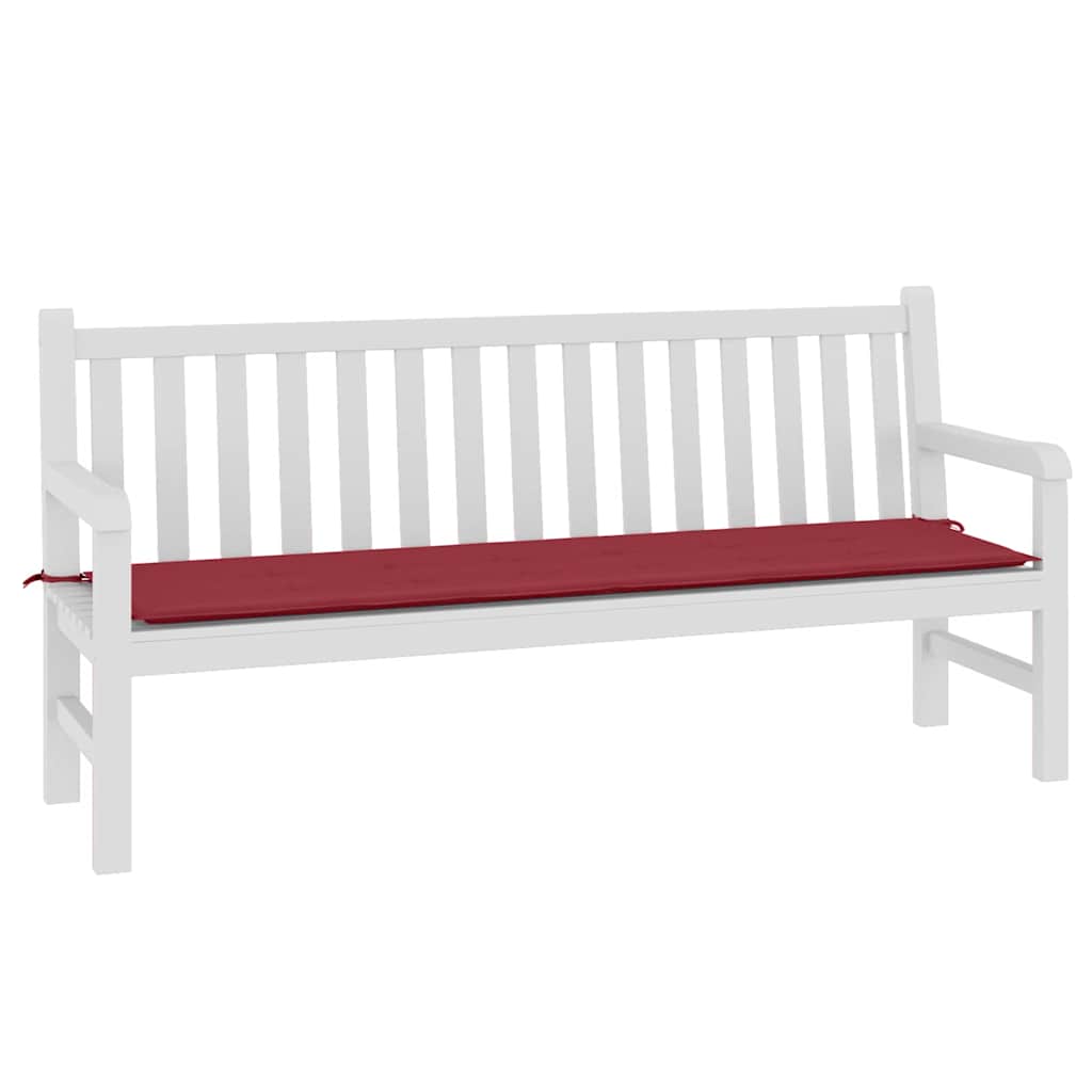 Vidaxl Garden Bench Cushion 180x50x3 CM Oxford Fabric Wine Red