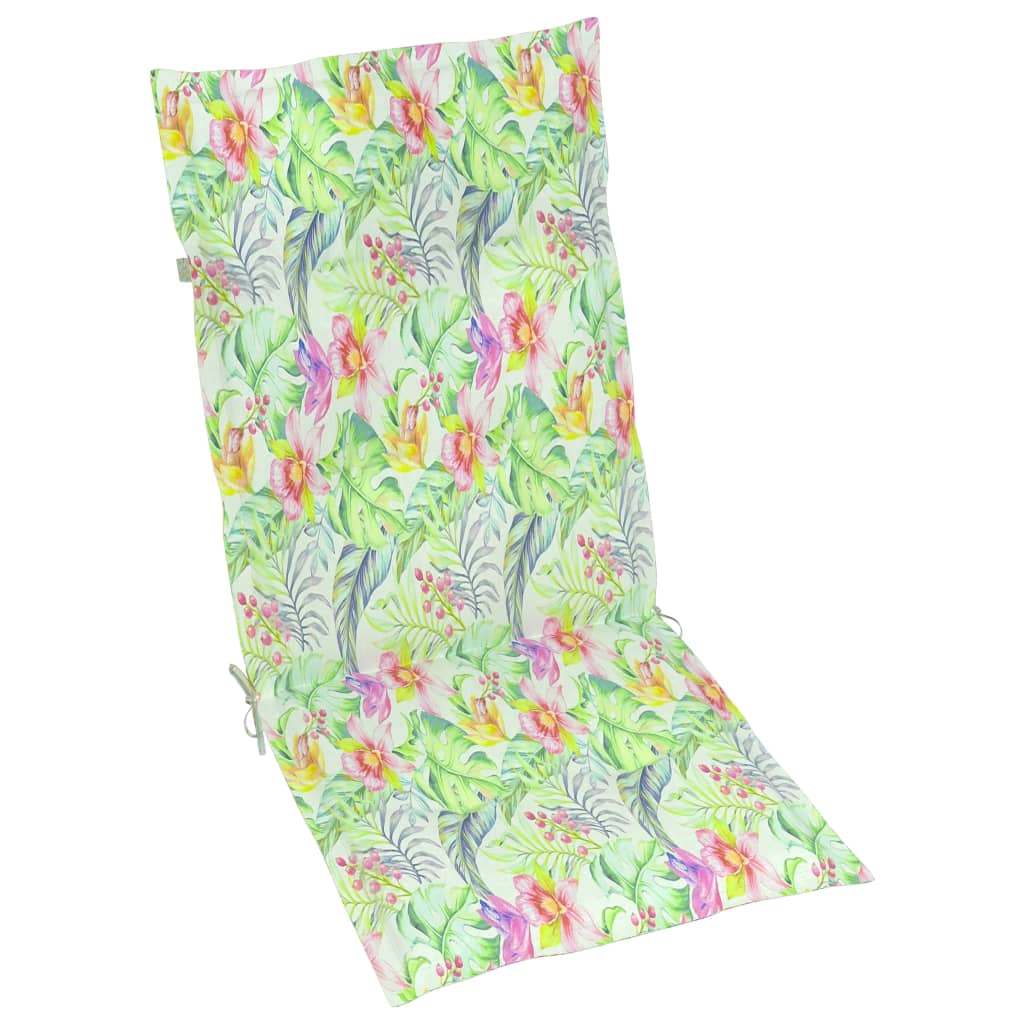Cuscini da sedia da giardino Vidaxl 4 St Modello di foglia posteriore alta 120x50x3 cm