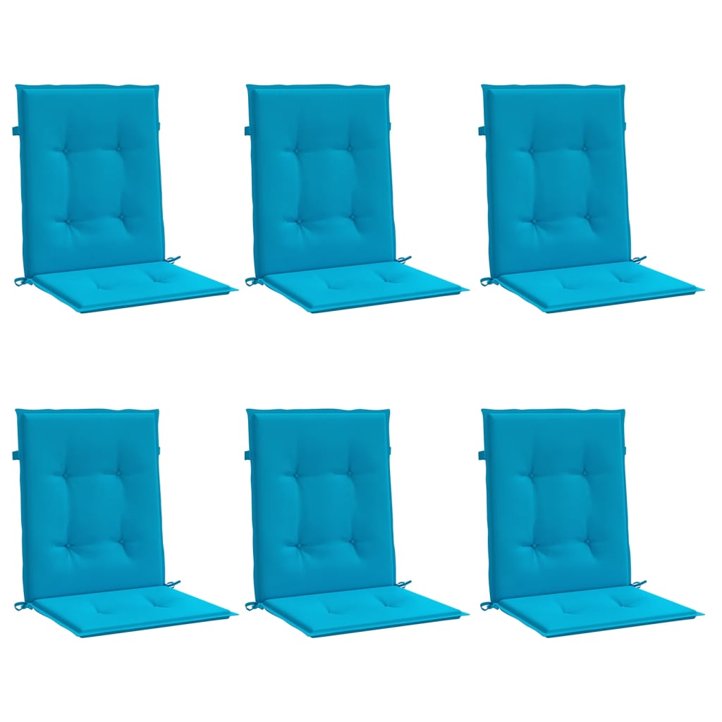 Vidaxl Garden Cushions 6 PCS 100x50x3 cm tessuto blu blu blu