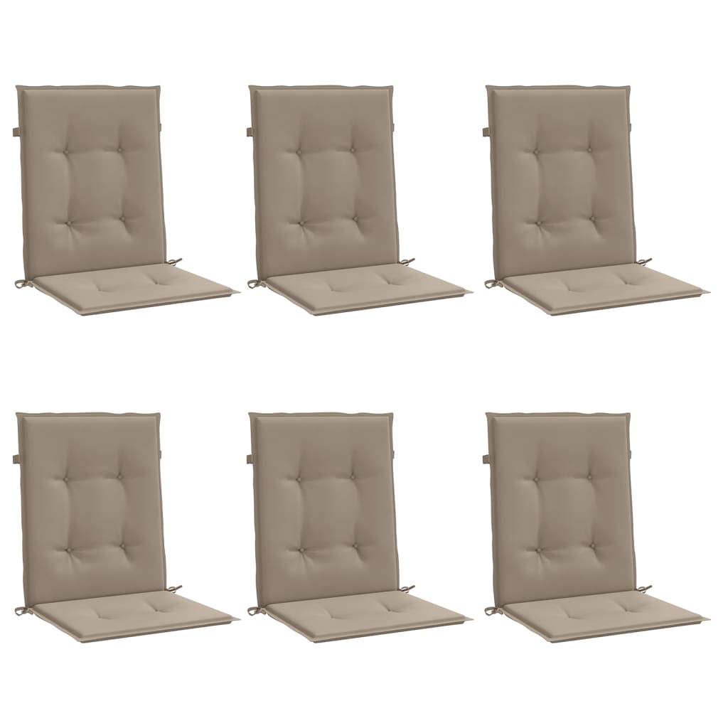 Vidaxl Garden Cushions 6 PCS 100x50x3 cm Fabric taupe