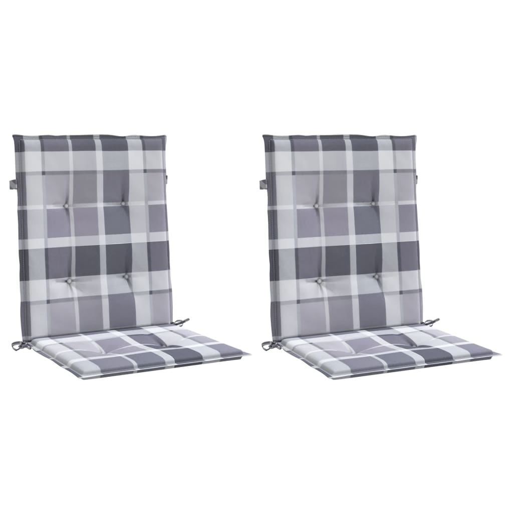 Vidaxl Garden Cushions 2 PCS 100x50x3 cm Tessuto in tessuto Oxford Modello grigio