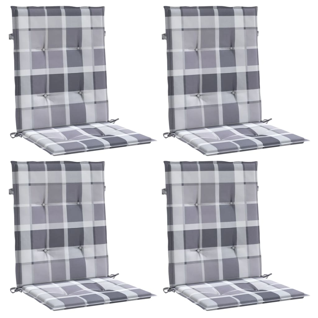 Vidaxl Garden Cushions 4 PCS 100x50x3 cm Tessuto in tessuto Oxford Modello grigio