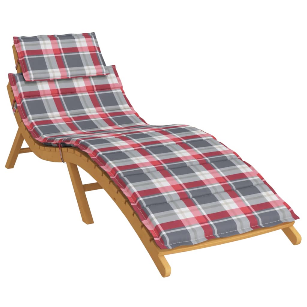 Vidaxl ROUNGER CHUCHion 186x58x3 CM Oxford Fabric Patrón de diamante Rojo