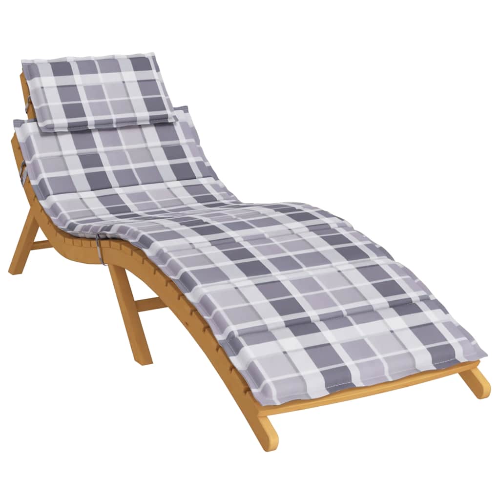 Vidaxl ROUNGER CHUCHion 186x58x3 CM Oxford Fabric Patrón de diamante Gray