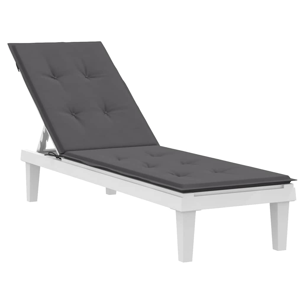 Cojín de silla de patio de Vidaxl (75+105) x50x4 cm antracita