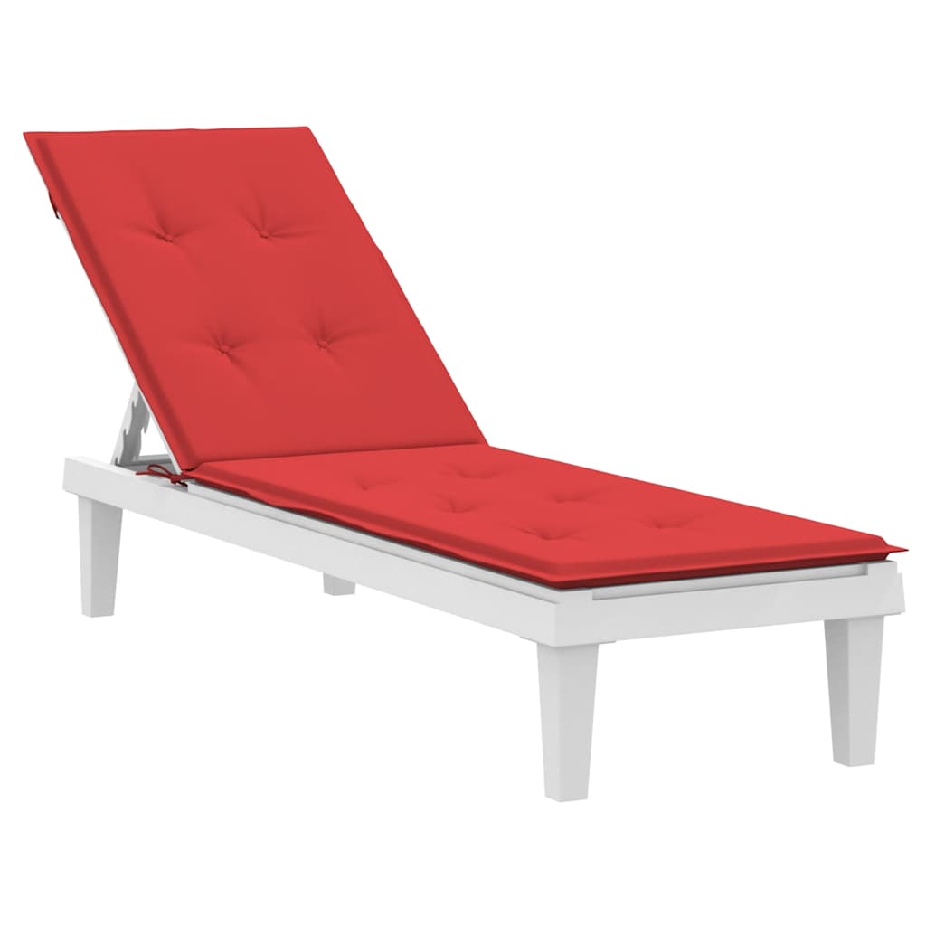 Cojín de silla de patio de Vidaxl (75+105) x50x4 cm rojo