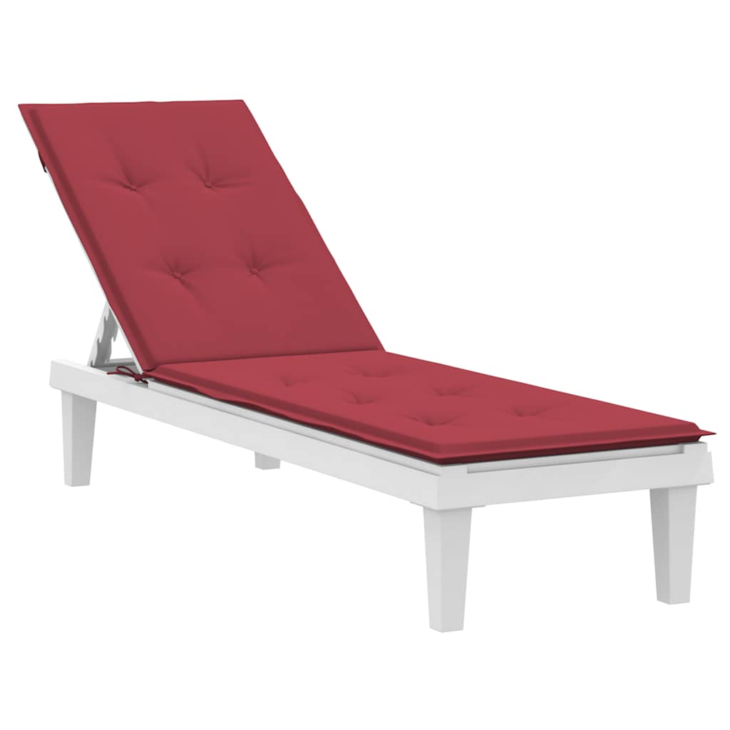 Cojín de silla de patio de Vidaxl (75+105) x50x4 cm vino rojo