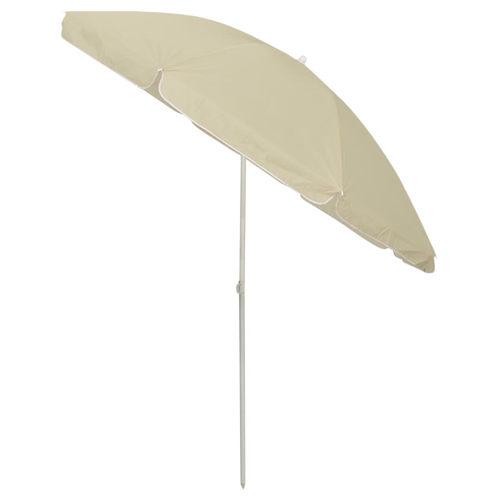 Sombrilla de playa VidaXL 240 cm amarillo arena