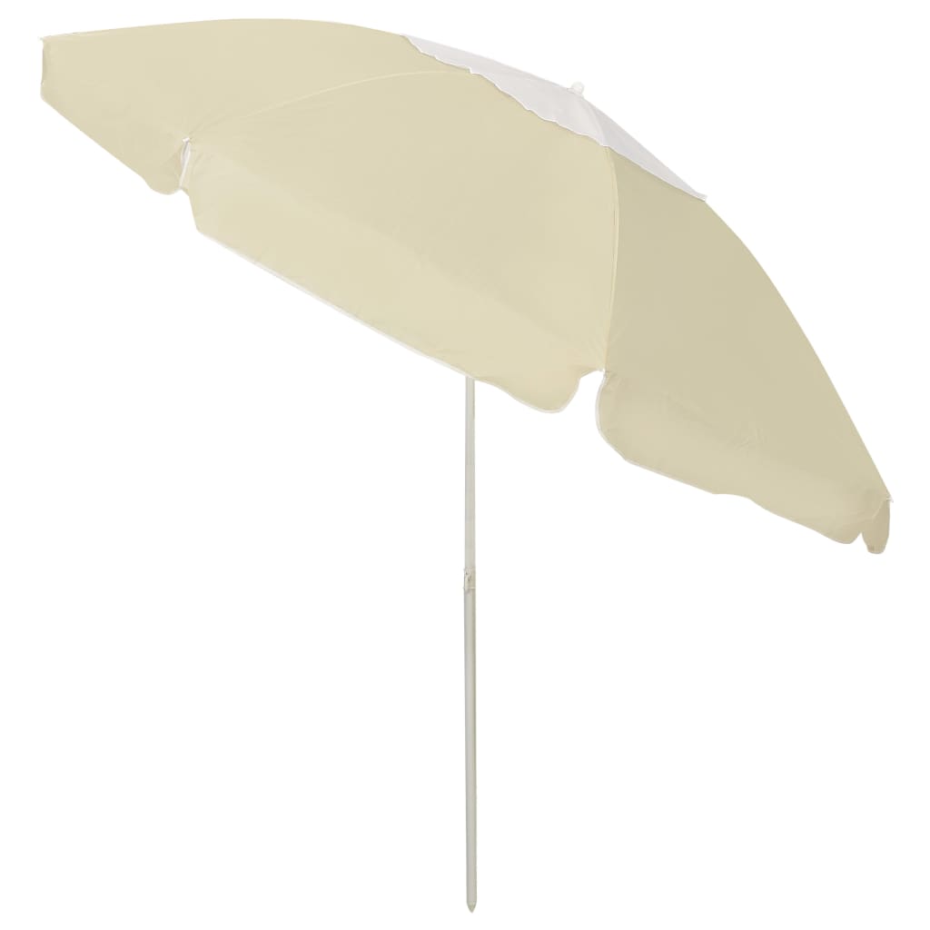 Sombrilla de playa VidaXL 240 cm amarillo arena